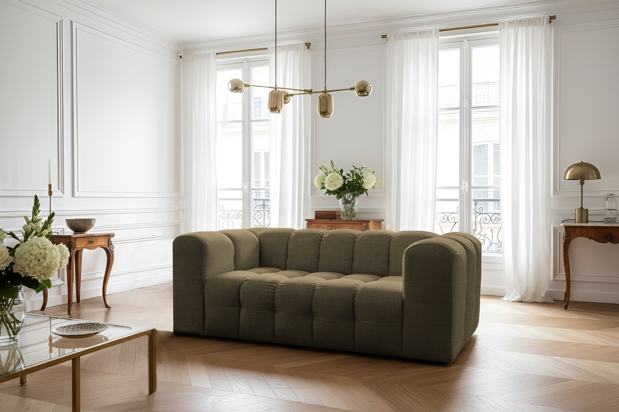 Baloo Sofa 2-Sitzer Grun Moly 38